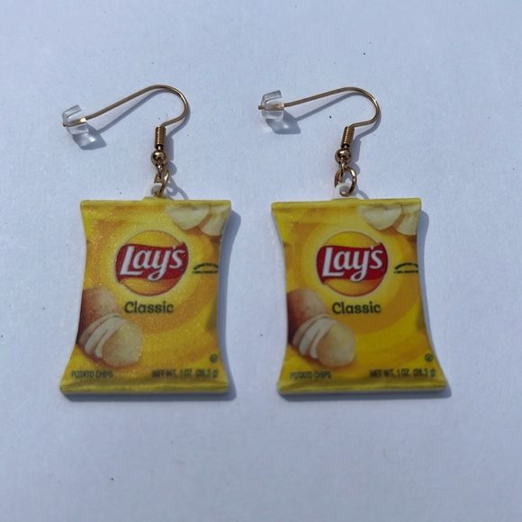 Jewelry - 2/$14 Earrings Dangle Chips Snacks Costume gift mom daughter granddaughter‎